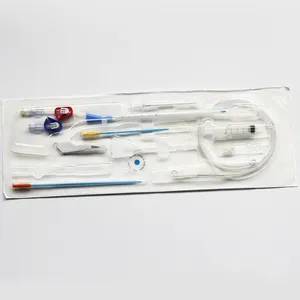 Medical Wholesale Dialysis Catheters for Hemodialysis Plastic CE Medical Grade Monofil Gold Central Venous Catheter EOS 2 Years