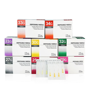 Painless Hypodermic Needle Beauty Disposable Safety Hypodermic Needles 25G-34G