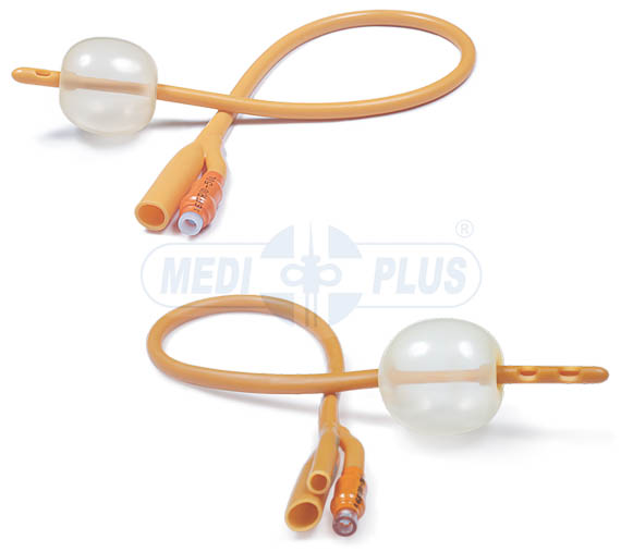 Silicone Coated Latex Foley Balloon Catheter 2-Way and 3-Way